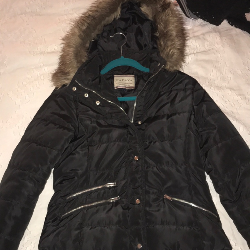Black puffy jacket
